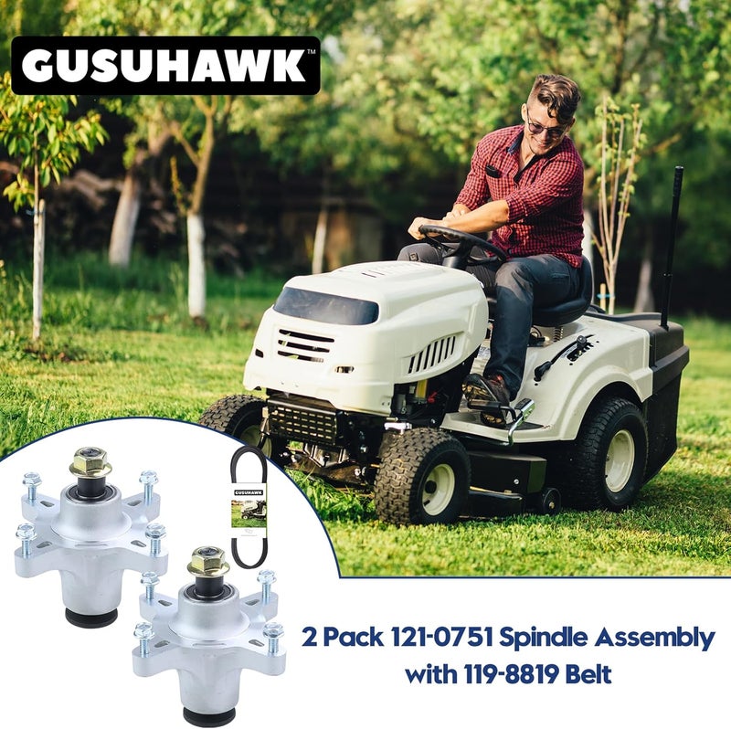 GUSUHAWK 2 Pack 139-3214 Spindle Assembly with 119-8819 Belt Replaces Toro 139-3214, 121-0751, 117-7439, 117-7267 for Toro TimeCutter SS4200, SS4225, SS4235, SW4200, 4200, 4225, MX4250, MX4260 Mowers - Image 2